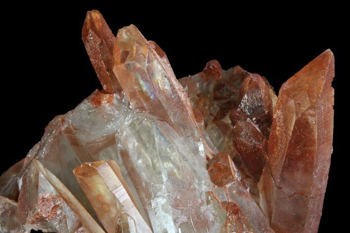 Natural, Red Quartz Crystal Cluster - Morocco #88918